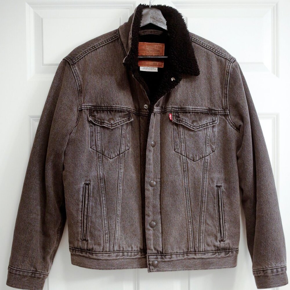 Levi’s Fleece Lined Denim Sherpa Denim Jacket - Grey - S